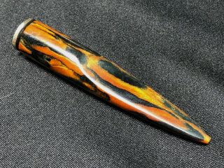 Handmade Marbled Lucite With Metal End Pipe Tamper
