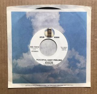The Eagles Peaceful Easy Feeling Vinyl Record Picture Sleeve 45rpm 7” Single