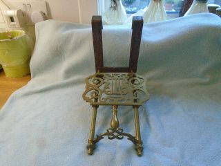 Mid 19th Century Antique English Victorian Brass And Iron Kettle Stand Or Trivet