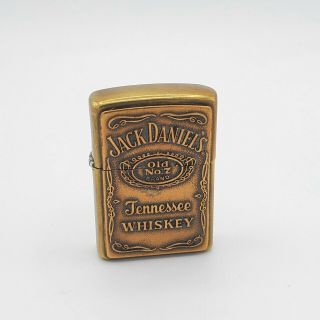 2005 Jack Daniels Tennessee Whisky Brass Zippo Lighter