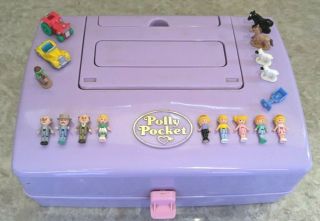 Vtg Polly Pocket Bluebird 1989 Jewel Case Playset Lavender Variation Complete