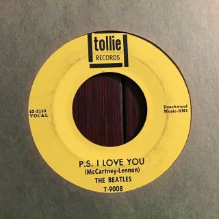 45 RPM Beatles TOLLIE 9008 Love Me DO / P S I Love You VG, 2