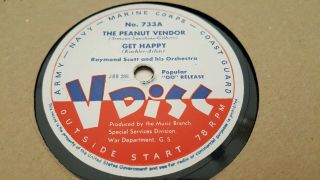 Raymond Scott And His Orchestra The Peanut Vendor / Get Happy Vdisc 733