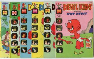 Devil Kids 57 - 60,  66,  69 File Copies Avg.  Nm 9.  4 Hot Stuff Harvey 1972