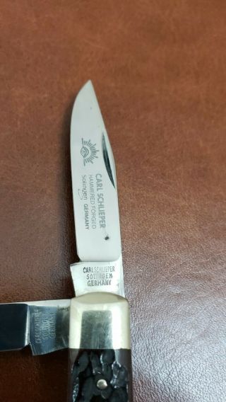 Vintage Carl Schlieper Eye Brand Pocket Knife Solingen Germany 3