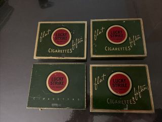 4 Lucky Strike Tobacco Tins (1)