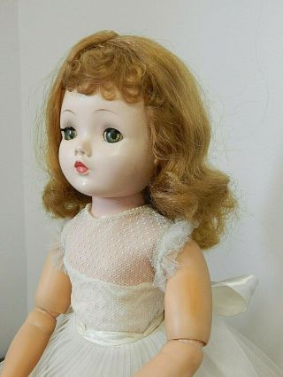 Madame Alexander 1954 Cissy/binnie 18 " Bride Doll,  Hard Plastic W/vinyl Arms