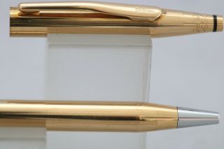 Vintage (c1970) Cross Century No.  1502 18k Rolled Gold Ballpoint Pen