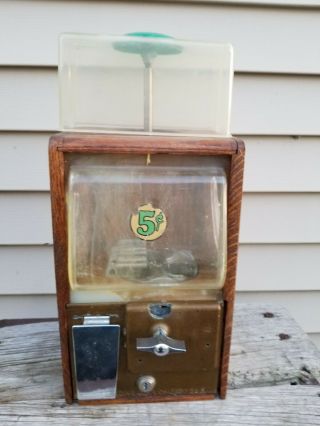 Vintage Victor Baby Grand 5 Cent Large Gumball Machine