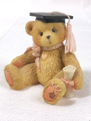 Enesco Cherished Teddies Figurine Graduation Pink Best Is Yet To Come 127957