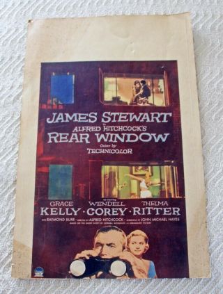 Vintage Movie Window Card Poster Alfred Hitchcock 