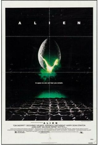 Vintage 1979 Alien Movie Poster 27 " X 41 "