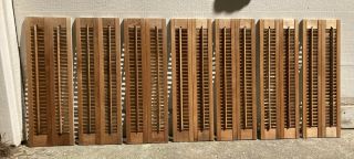 36 " Tall X 84 " Wide Wood Interior Louver Plantation Window Shutters Vtg