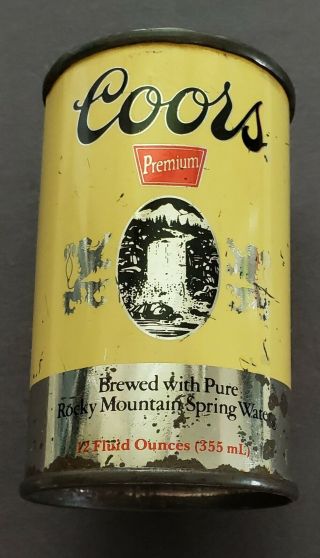 Vintage Coors Mini Steel Beer Can 3” Bic Lighter Holder Metal Can Rocky Mountain
