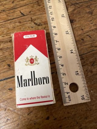 Vintage Marlboro Red empty 4 Cigarette Promotion packet Made in Australia 1970 ' s 2