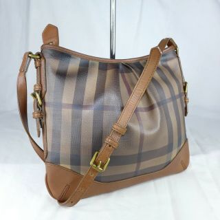 Authentic Vintage Burberry Smoked Check Small Crossbody Messenger Shoulder Bag