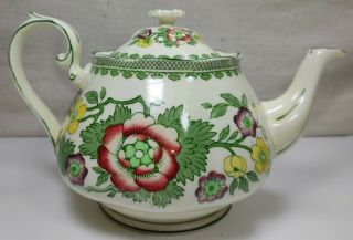 Vintage 1930s Royal Albert Bone China England Canton Pattern Flower 5 Cup Teapot