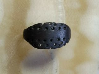 Ancient Viking Old Ring With An Ornament Rarity 12 - 13 Century.