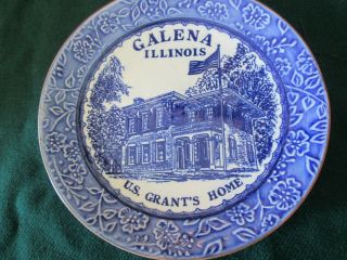 Vintage Souvenir Plate U.  S.  Grant`s Home Galena Illinois 6 "