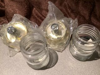 2 Vintage Jelly Jar Ceiling Light Fixture With Pull Chain