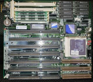 Vintage Motherboard Socket 3,  Intel 486 Dx2 80 Mhz,  4 Mb Ram Isa Cards M912