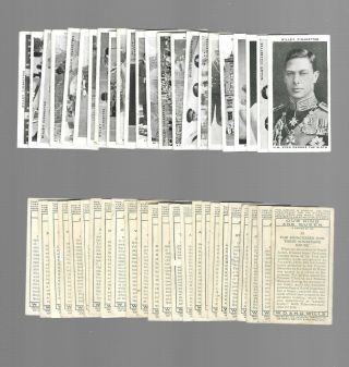 Cigarette Cards.  Wills Tobacco.  Our King & Queen.  (complete Set Of 50).  (1937).