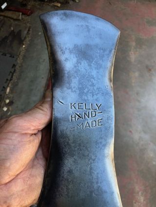 Huge Vintage 4 1/2 Lb.  11 5/8 " Long Kelly Hand Made Double Bit Axe Head.