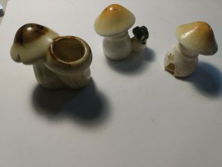 Vintage Ceramic Glazed Dipped Mushroom Collectibles Salt And Pepper Shaker