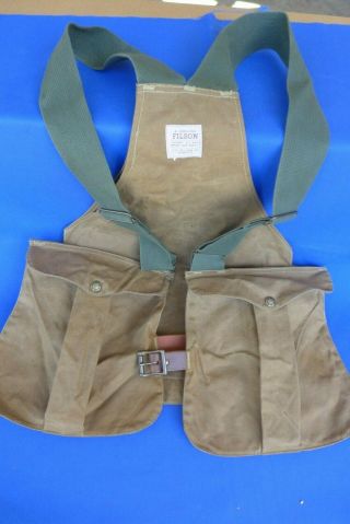 Vintage Filson Tin Cloth Strap Vest / Field Game Bag