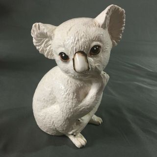 Vintage Andrea By Sadek Japan White Koala Ceramic Figurine 7 "