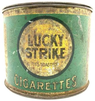 Vintage Tobacco Tin; Lucky Strike,  Made In York