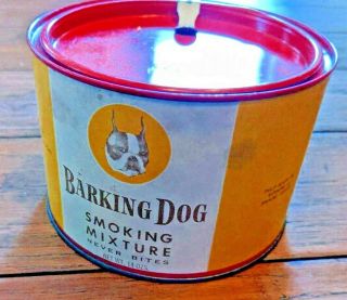 Vintage Barking Dog Pipe Tobacco Tin - 14 Oz.  Size - Vg