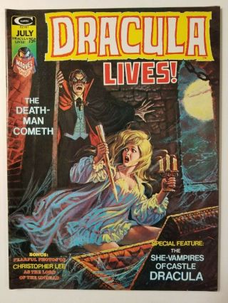 Dracula Lives 7 Vf/nm Marvel July 1974 Wolfman/romita/thomas