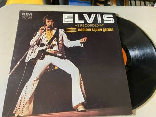 Elvis As Recorded At Madison Square Garden Lp Vinyl 1972 Rca Victor
