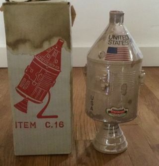 Vintage 1969 Apollo 11 Space Capsule Barsottini Liquor Bottle Decanter