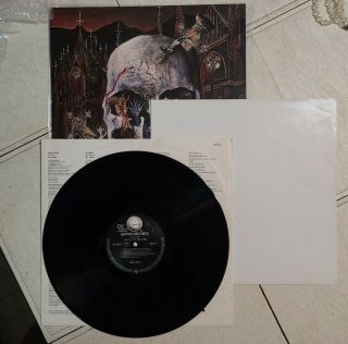 Slayer South Of Heaven Vinyl Lp Vintage 1988 With Poster Geffen Rec 924 203 - 1 Ex