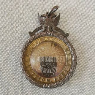 Antique Large Moncrief Medal From Perth University In Scotland Hand Engraved