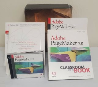 Vintage Adobe Pagemaker 7.  0 For Windows Full Retail Version Pn: 27530341