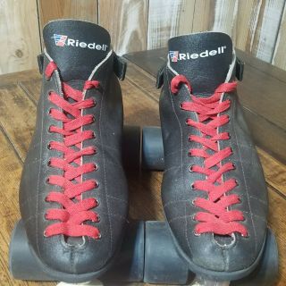Vintage Riedell Usa Speed Roller Skates Wicked To The Maxx Wheels Adult Size 11