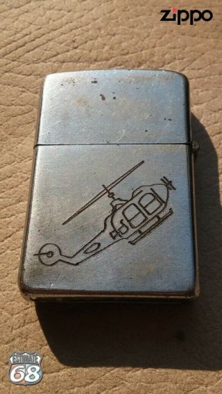 Vintage Zippo Petrol Lighter Vietnam War Da Lat 68 - 69