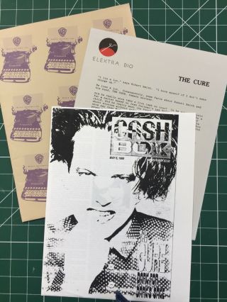 The Cure Disintegration 1989 Vintage U.  S Press Kit Bio,  Two 8x10 Photos