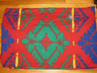 Ralph Lauren Vintage Copper Mountain Southwestern Aztec Flat Sheet Full
