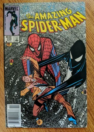 Spider - Man 258 (1984) Newsstand Variant Vf - Hot 1st Symbiote Venom