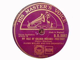 Glenn Miller - My Isle Of Golden Dreams / Ciri - Biri - Bin 78 Rpm Disc (a, )