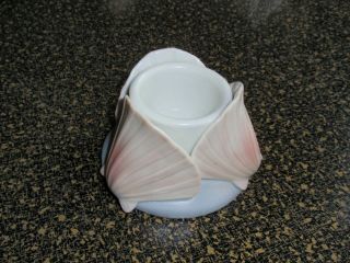 Vintage Partylite Sea Shell Votive / Tea Candle Holder Japan Ceramic Porcelain