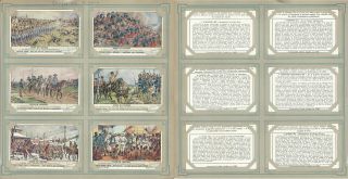 Liebig,  Set 6 Cards,  F1539b,  1952,  History Battles,  Waterloo,  Robert E.  Lee