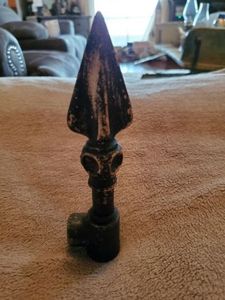 Old Antique Metal Fence Post Spike Cast Iron Gate Topper Steampunk