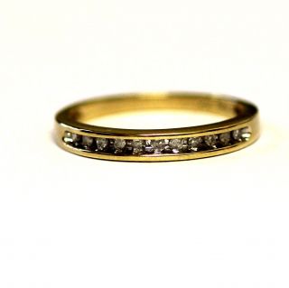 10k Yellow Gold.  17ct Diamond Si2 H Wedding Band Ring 1.  7g Vintage Estate Womens