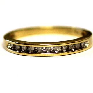 10k yellow gold.  17ct diamond SI2 H wedding band ring 1.  7g vintage estate womens 2