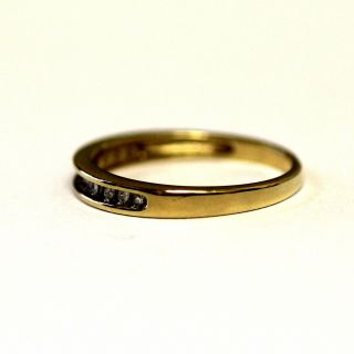10k yellow gold.  17ct diamond SI2 H wedding band ring 1.  7g vintage estate womens 3